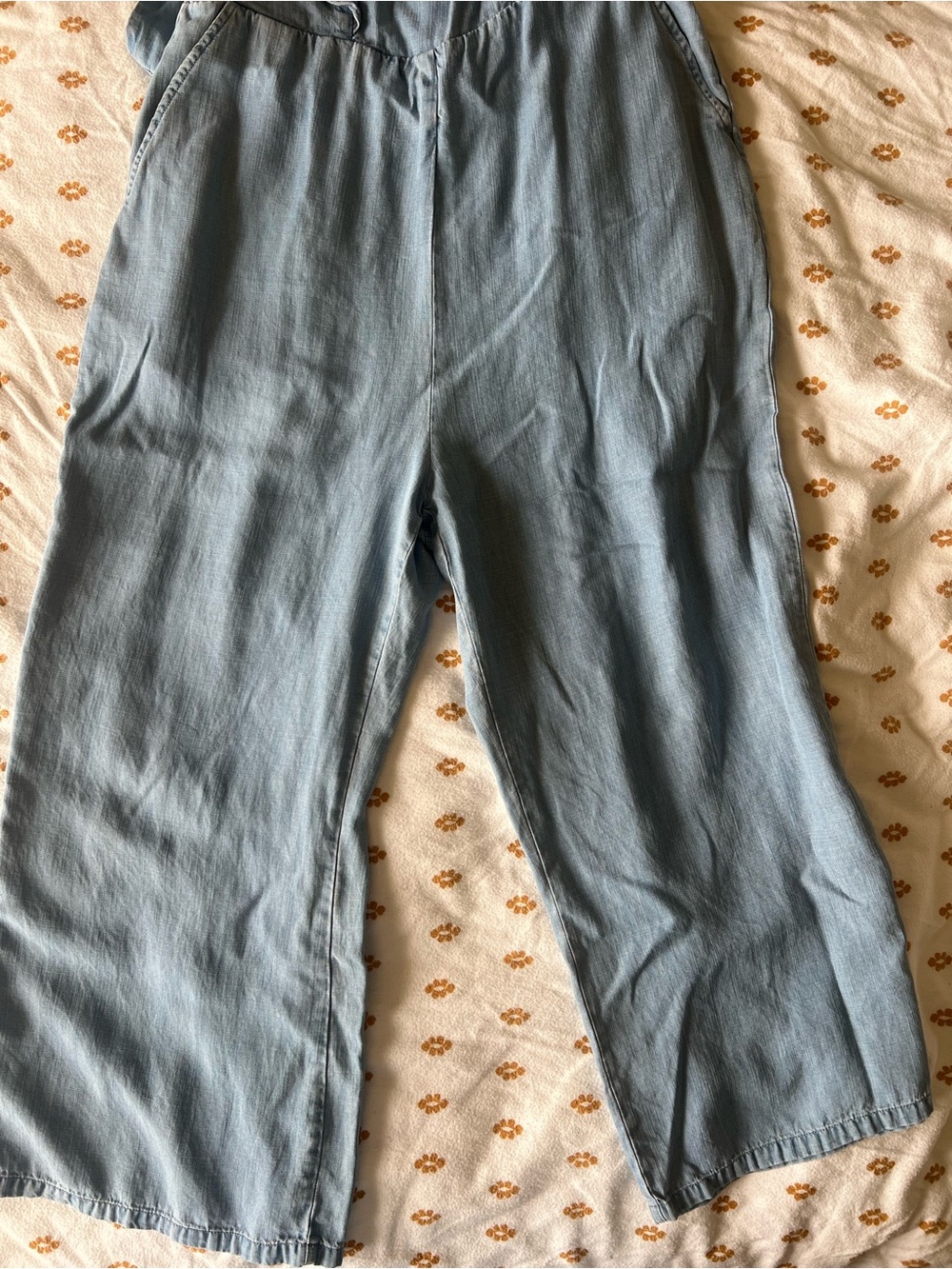 K/Lab Light Blue Ruffle-Trim Jumpsuit - Picture 5 of 7